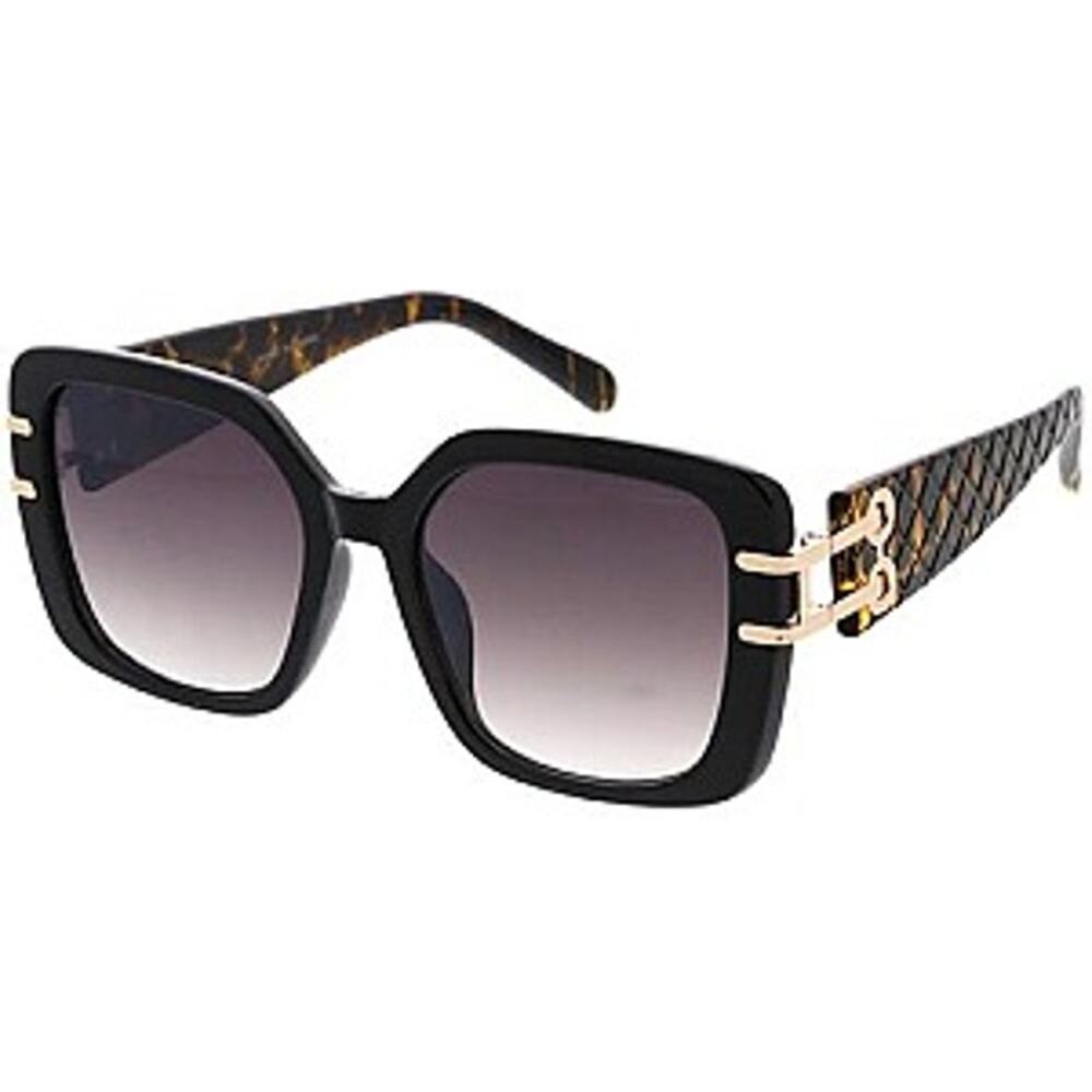 SUNGLASSES HIGH FASHION Tortoiseshell TEXTURED LINKED TEMPLES UV 400 Protection
